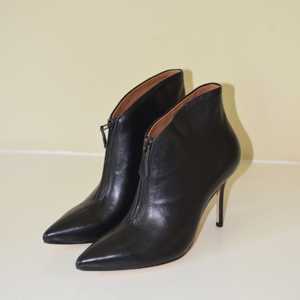 New MIU MIU Leather Boots Heels 7M Black Suede